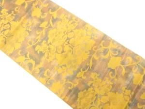 花唐草模様織り出し　袋帯